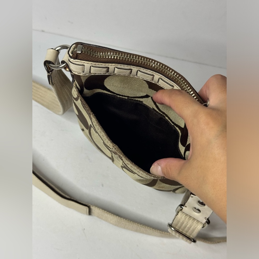 Coach Signature Stripe Bag Python Snake Crossbody… - image 6